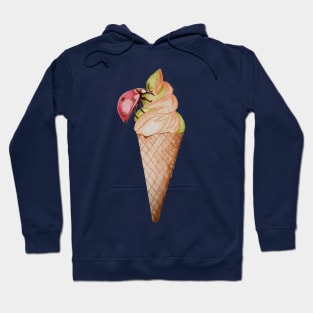 Ladybug on Ice Cream Hoodie